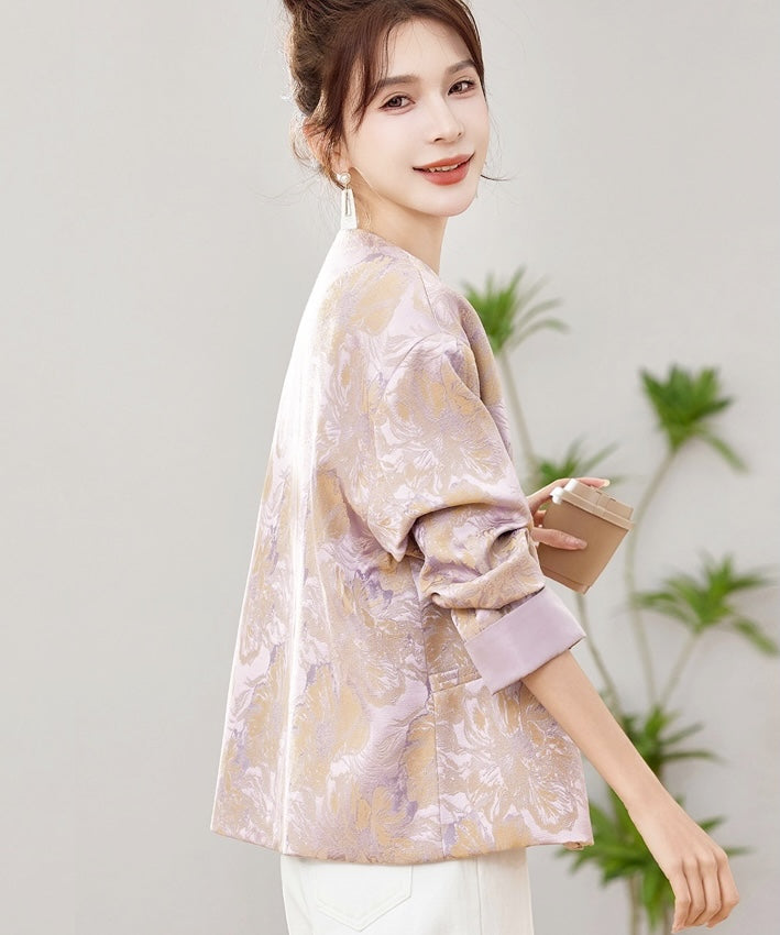 Veste Cheongsam Floraison Douce