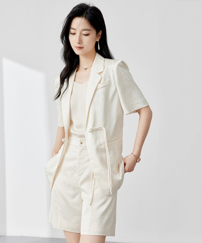 Silk Road Oriental Blazer + Shorts Set