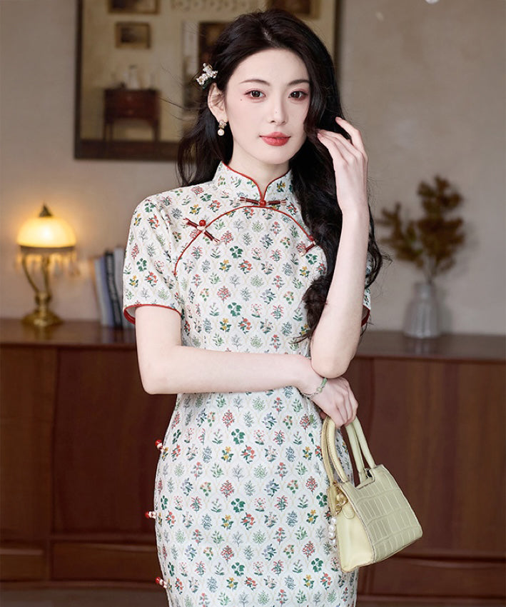 Spring Garden Ivory Cheongsam