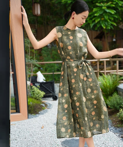 Olive Dusk Polka Dress