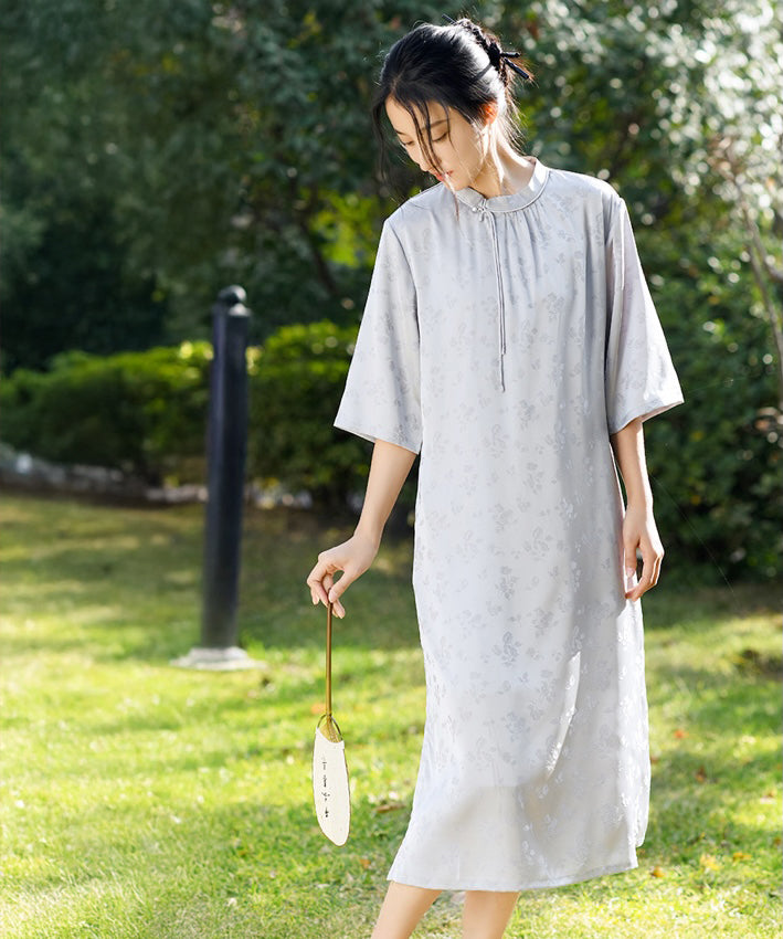 Cloud Whisper Cheongsam Dress