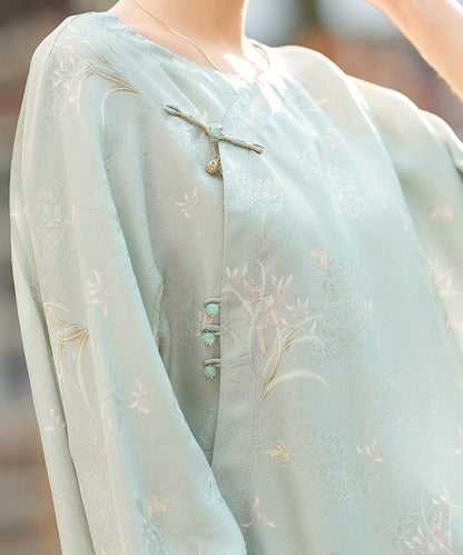 Willow Mist Cheongsam Silk Top