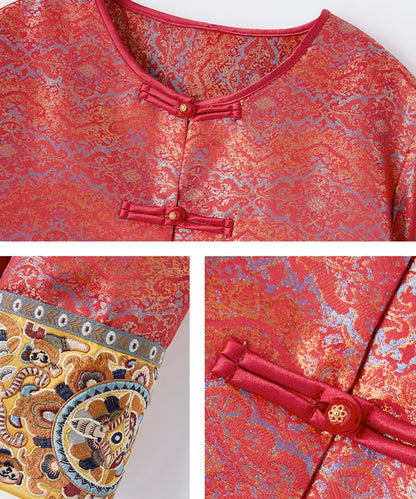 Scarlet Brocade Cheongsam Jacket