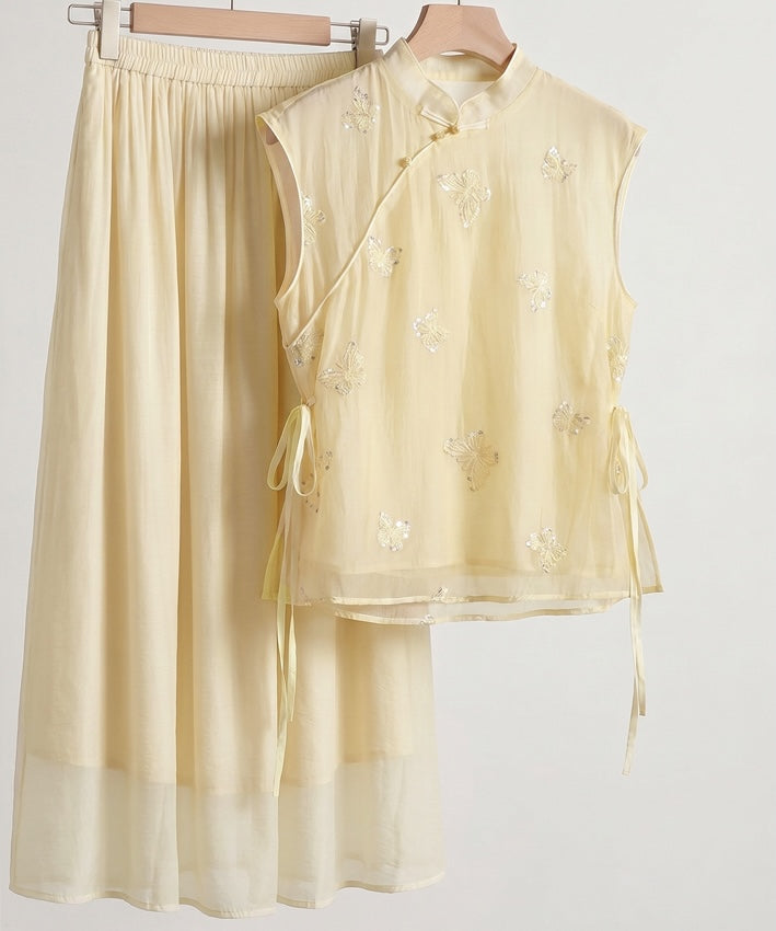 Rayna Cheongsam Top & Skirt Set
