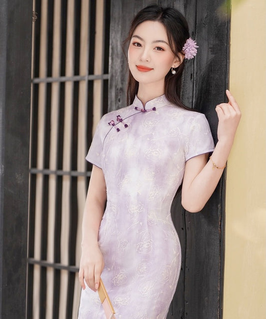 Lilac Bloom Cheongsam