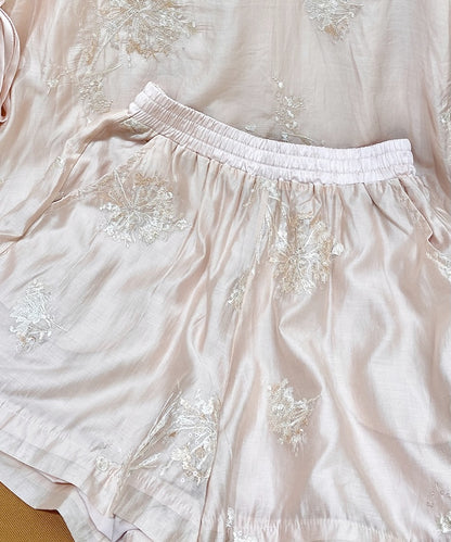 Elise Blush Cheongsam Top Bottom Set