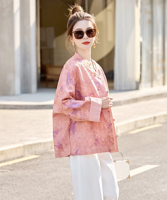 Ying's Pink Cheongsam Oriental Jacket Top