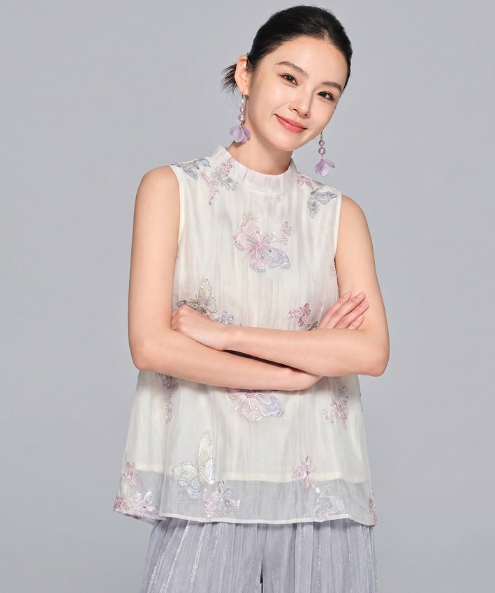 Butterfly Veil Modern Oriental Top + Pants Set