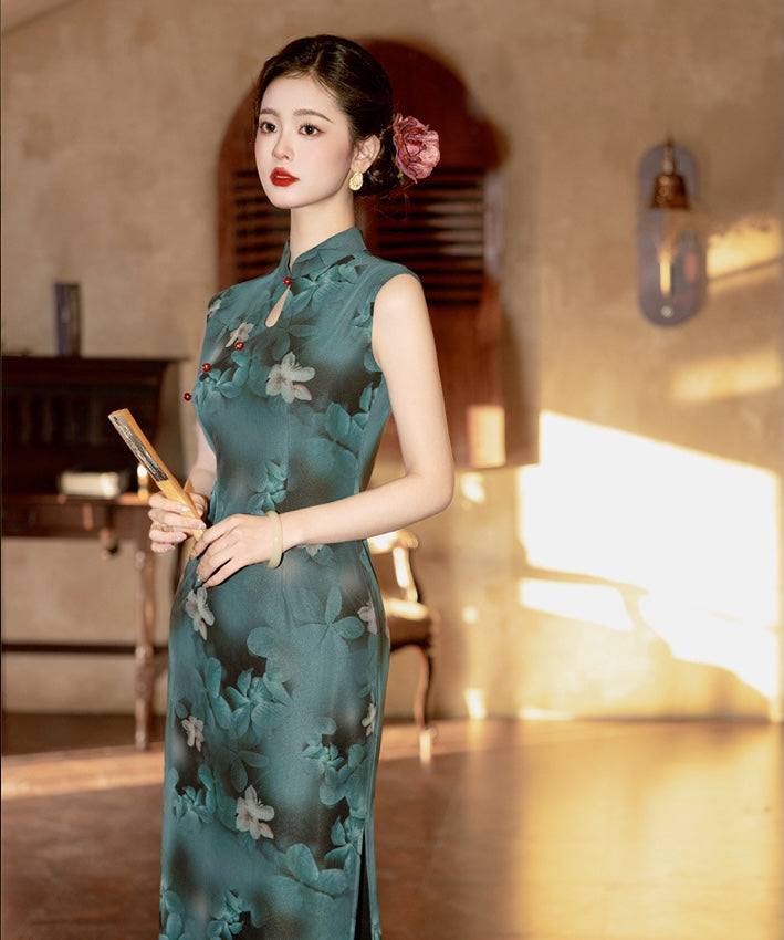 Emerald Peony Heirloom Cheongsam