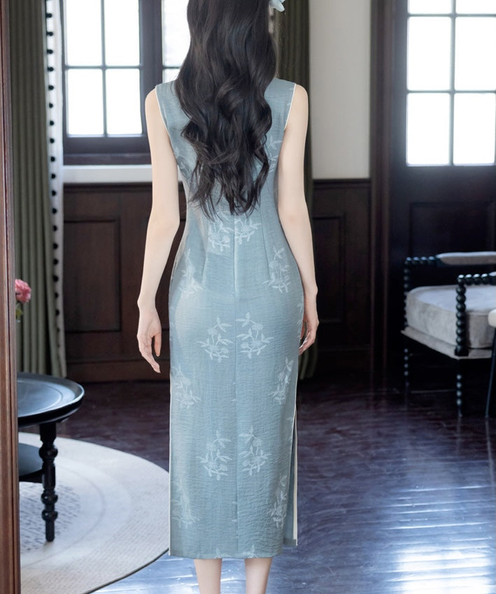Miss Yulan's Blue Cheongsam