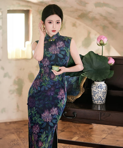 Midnight Peony Cheongsam