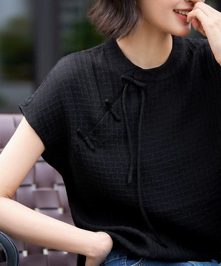 Ivory Whisper Silk Oriental Top
