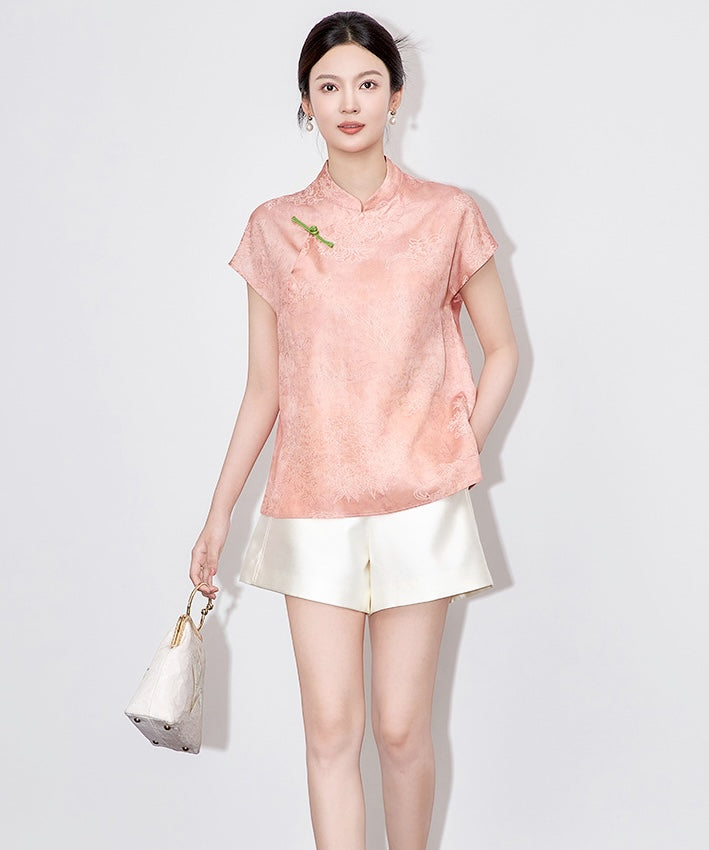 Nude Pink Cheongsam Top