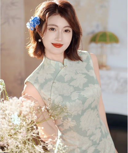 Celadon Bloom Cheongsam