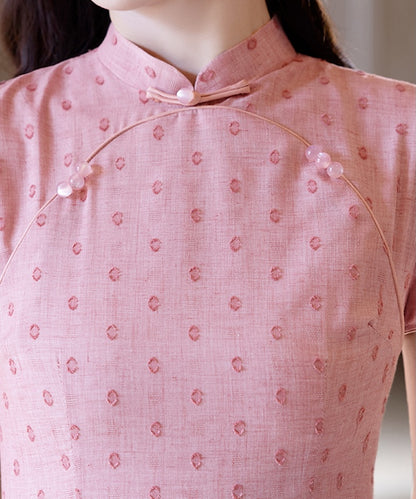 The Sweet Pink Polka Cheongsam