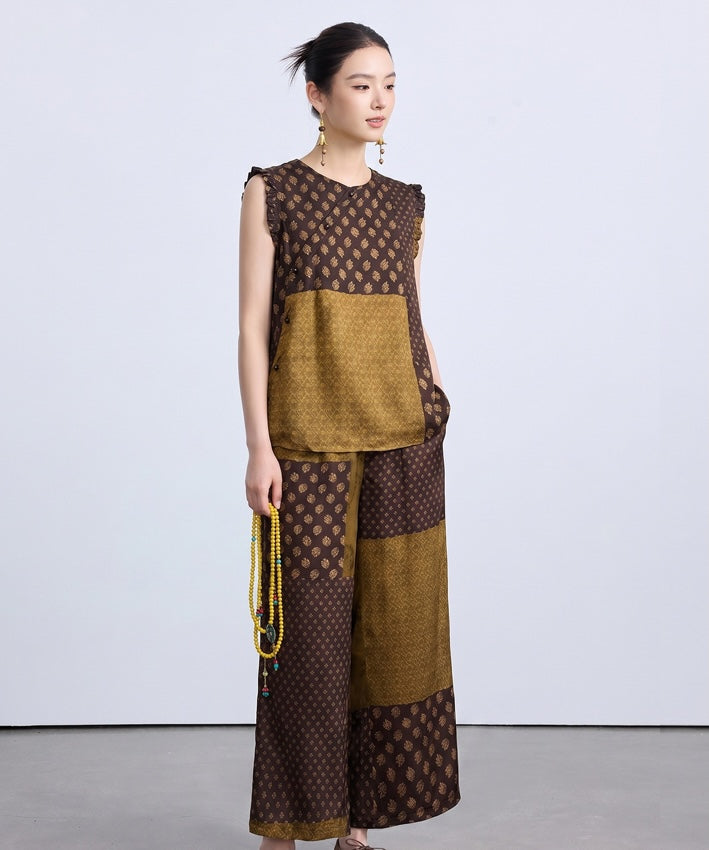 Mosaic Reverie Cheongsam Top & Pants Set