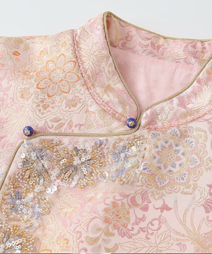 Celestine Blush Brocade Cheongsam Set