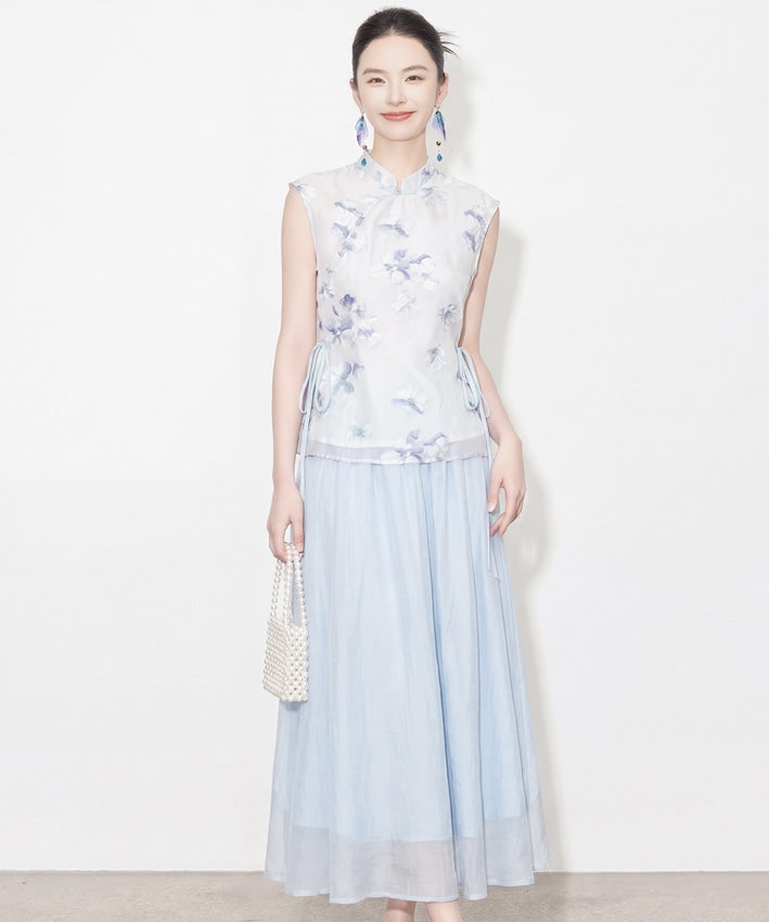 Elysian Bloom Top & Skirt Set