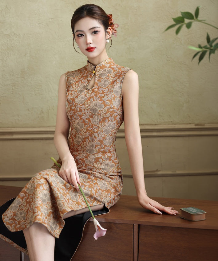 Grüner Jade-Mosaik-Cheongsam