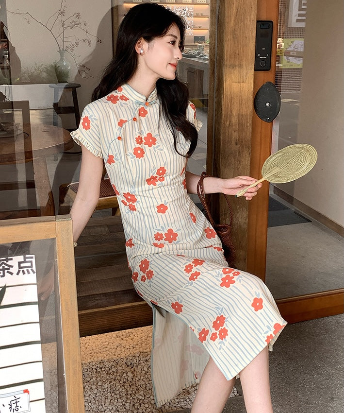 Coral Blossom Cheongsam