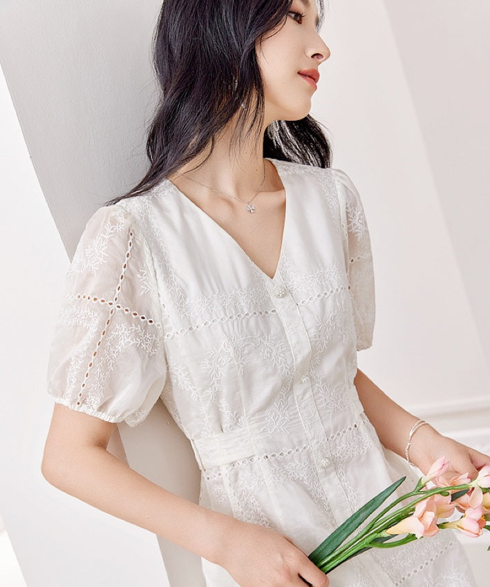 Elise Pastel Lace Dress