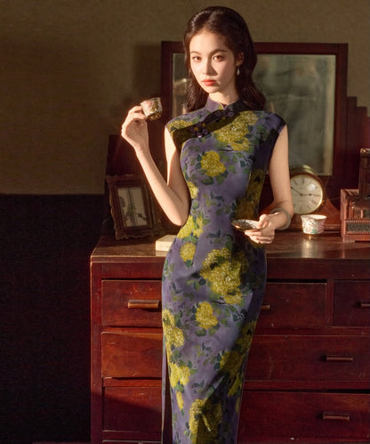 Violetta Hydrangea Cheongsam