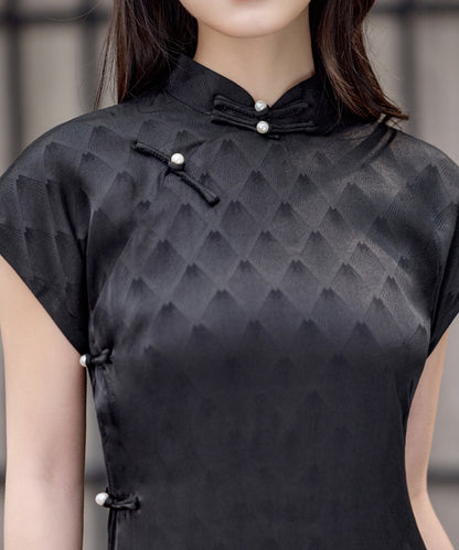 Ebony Lattice Cheongsam