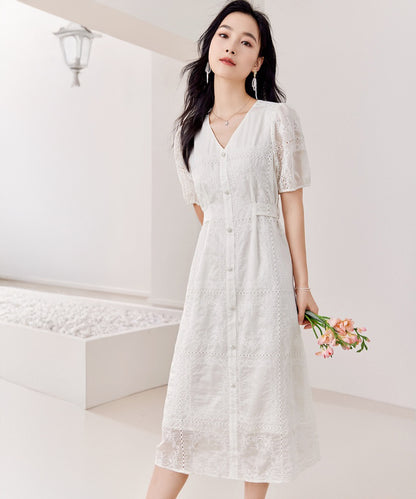 Elise Pastel Lace Dress