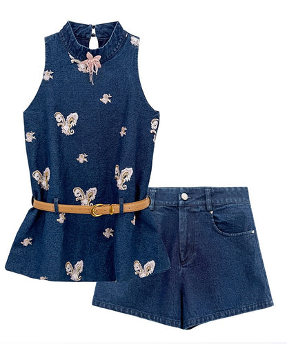 Mila Indigo Denim Cheongsam Set