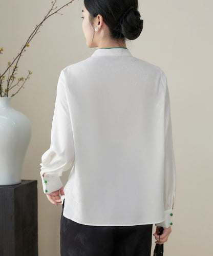 Bamboo Leaf Jacquard Cheongsam Shirt