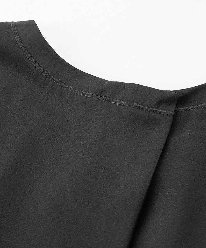 Robe en mélange de soie Noir Veil