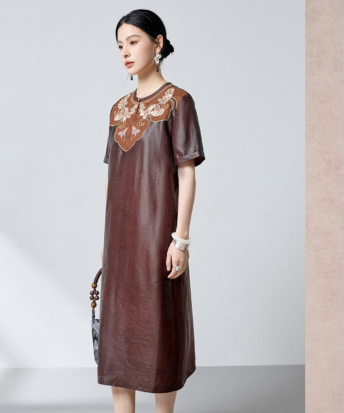 Courtyard Echo Oriental Silk Dress