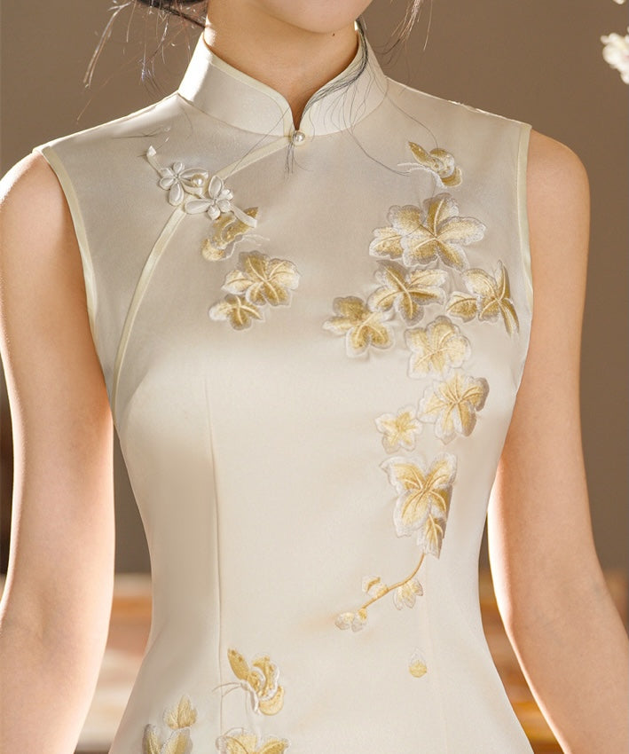 Golden Magnolia Cheongsam