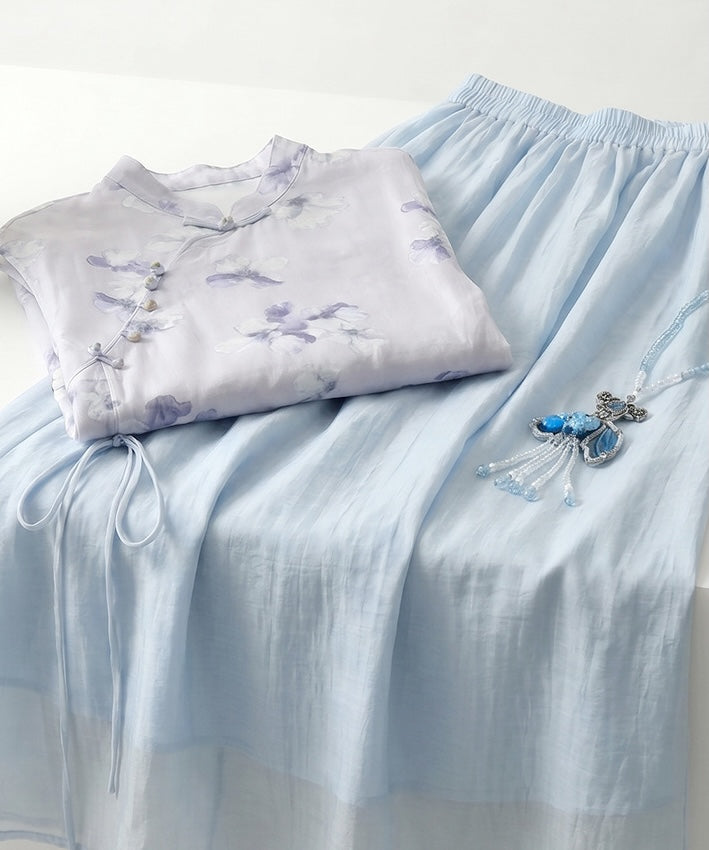 Elysian Bloom Top & Skirt Set