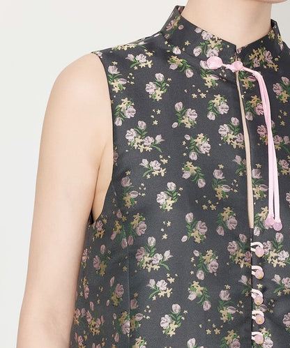 Midnight Blossom Cheongsam Set