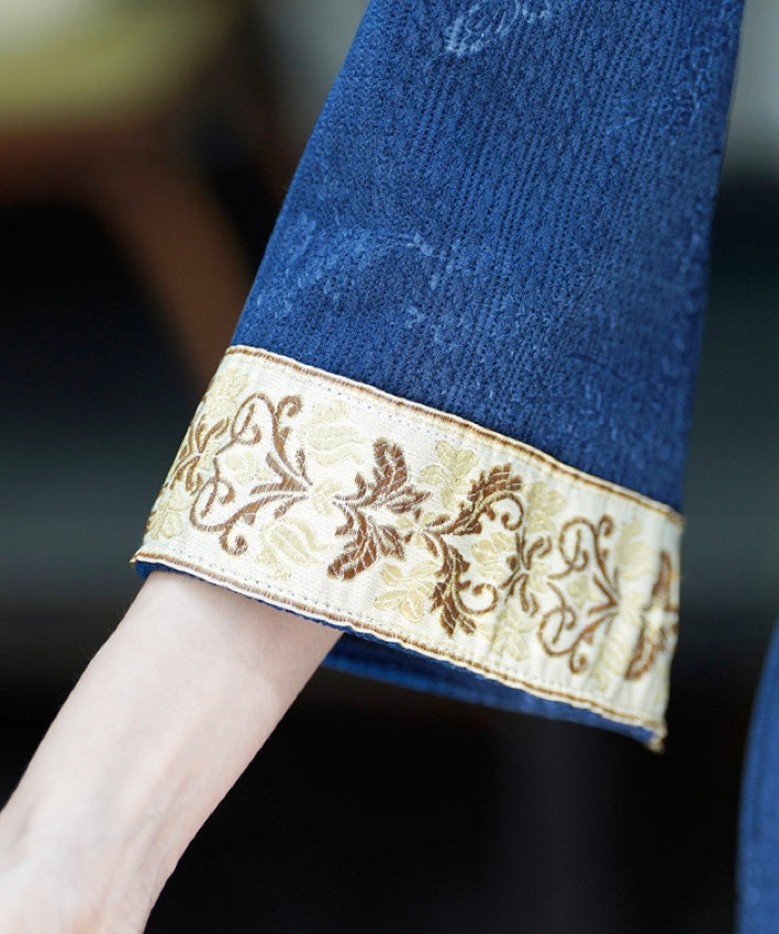 Orchid Bloom Blue Cheongsam