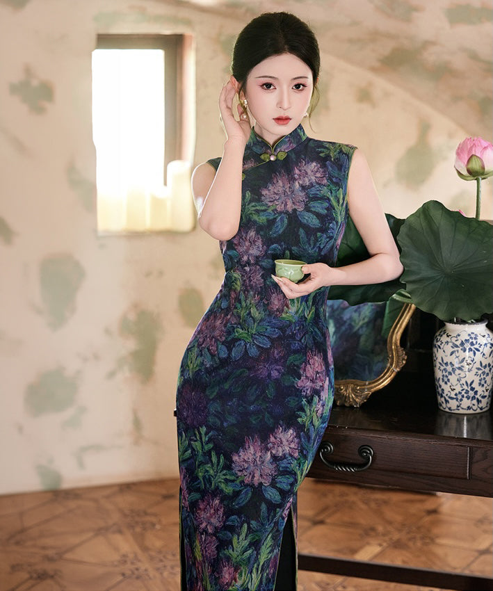 Midnight Peony Cheongsam