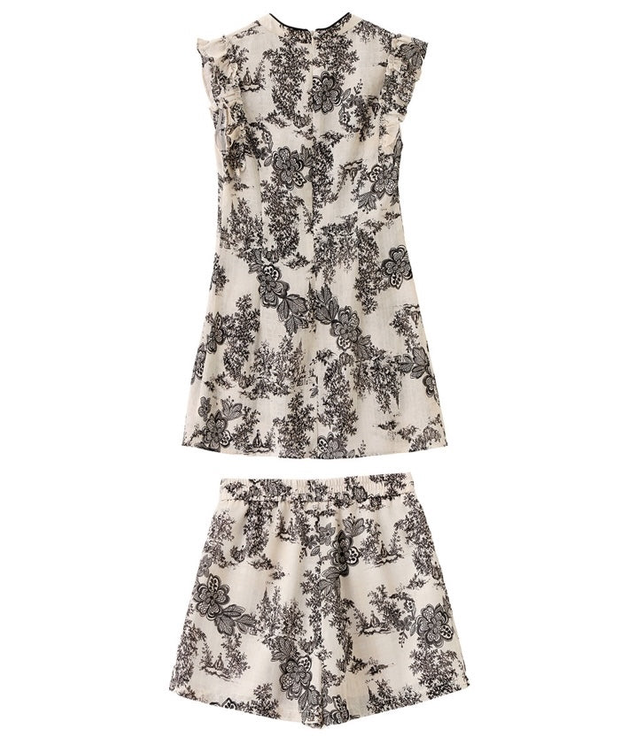 Vivienne Cheongsam Top and Shorts Set