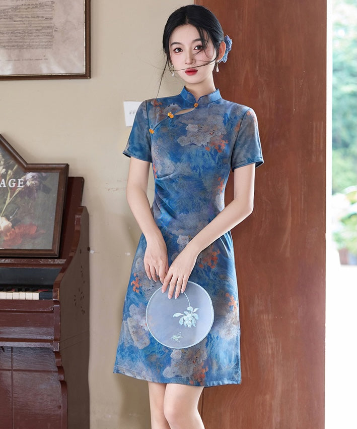 Midnight Peony Cheongsam