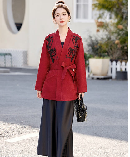 Anya Crimson Wrap Jacket