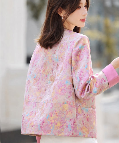 Cheongsam-Jacke aus Jacquard mit vergoldetem Landschaftsmotiv