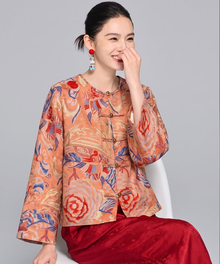 Giacca cheongsam Imperial Plum