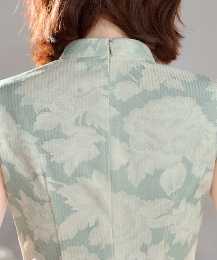 Celadon Bloom Cheongsam