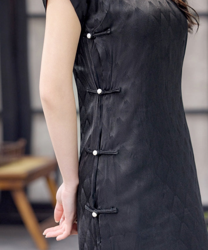 Ebony Lattice Cheongsam