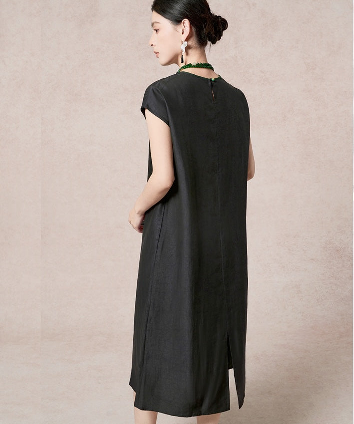 Emerald Oriental-Inpired Silk Dress