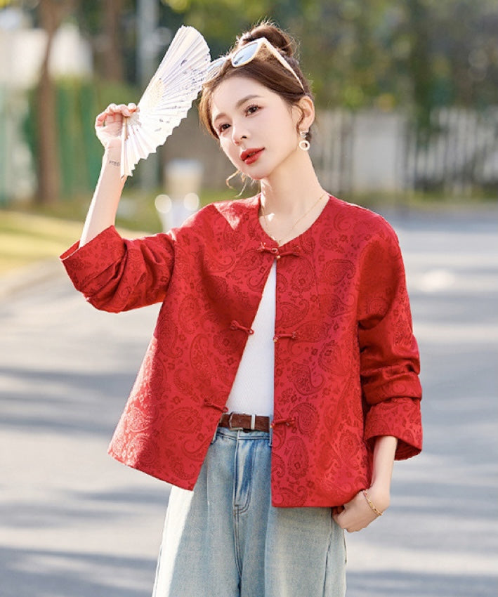 Scarlet Radiance Cheongsam Jacket