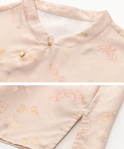 Butterfly Veil Silk Cheongsam Top