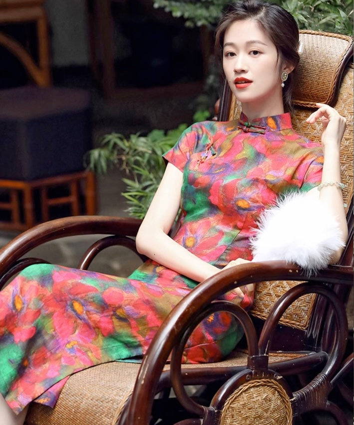 Jade and Garden Qipao