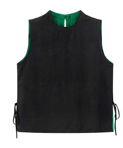Solenne Mandarin Collar Top