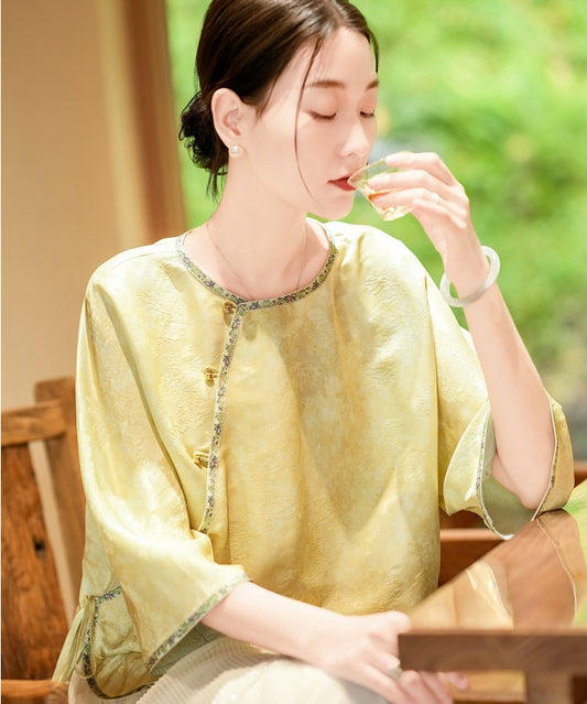 Golden Dew Cheongsam Top